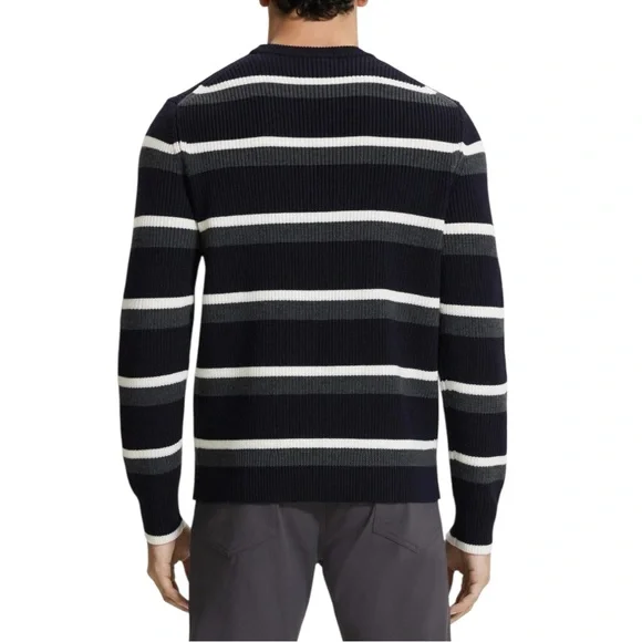 🌻NEW w/tags Theory Gary Stripe Merino Wool Crewneck Sweater Men's Size M $325